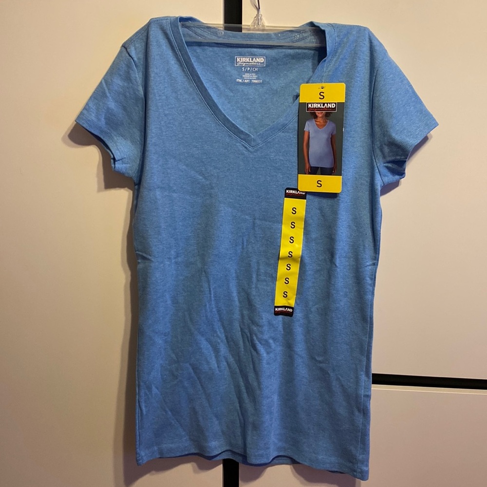 Kirkland Signature Peruvian Pima V neck Cotton Tee